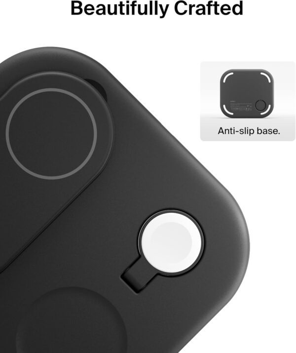 Belkin Cargador 3 en 1 MagSafe 15W Plegable para iPhone, Apple Watch y AirPods, Base Antideslizante | Amazon - Imagen 3