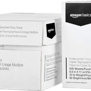 Amazon Basics Multipurpose Copy Printer Paper – Papel multipropósito para impresora 8.5" x 11" | Amazon