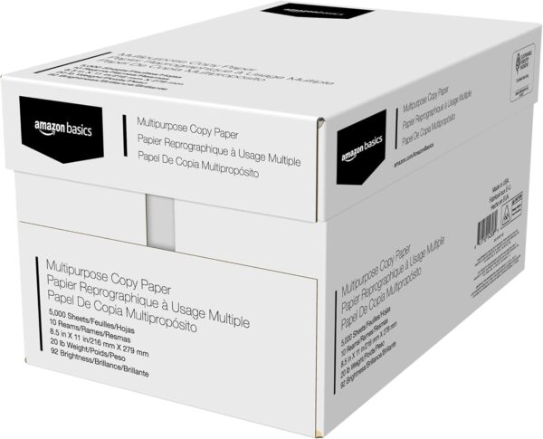 Amazon Basics Multipurpose Copy Printer Paper – Papel multipropósito para impresora 8.5" x 11" | Amazon - Imagen 6