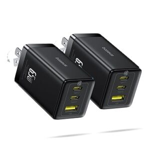 Baseus Cargador USB-C 65W (2 Pack) con 3 Puertos, Carga Rápida Compacta Plegable para MacBook, iPad Pro, Galaxy | Amazon