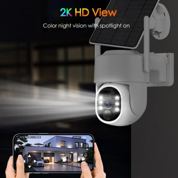Cámara de Seguridad Solar Inalámbrica 5G con Visión Nocturna en Color, Detección AI y Giro 360° | Amazon - Imagen 7