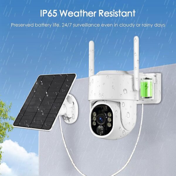 Cámara de Seguridad Solar Inalámbrica 5G con Visión Nocturna en Color, Detección AI y Giro 360° | Amazon - Imagen 2