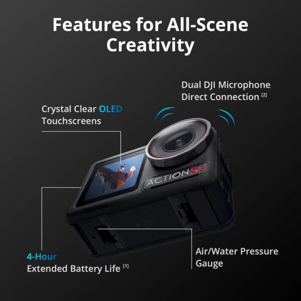 DJI Osmo Action 5 Pro Adventure Combo Cámara 4K con Estabilización, Batería Extendida y Pantallas OLED | Amazon - Imagen 5