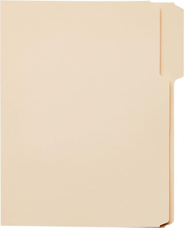 Amazon Basics 1/3-Cut Tab File Folders, Letter Size, Manila – Pack of 100 - Imagen 2