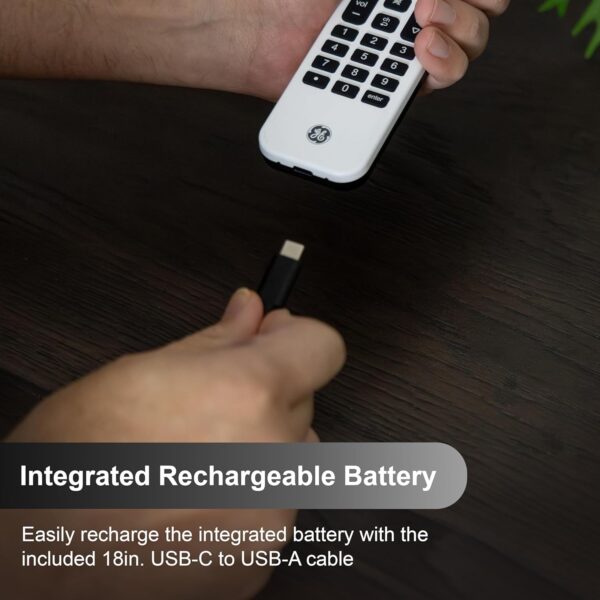 GE Control Remoto Universal Recargable – Compatible con Samsung, LG, Sony, Roku y más | Amazon - Imagen 5