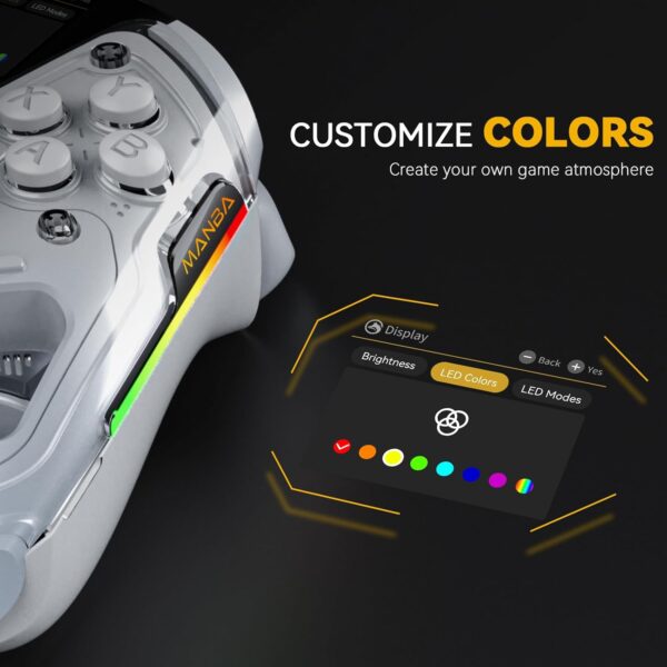 ManbaOne Interactive Controller – Mando inalámbrico con luces y botones remapeables | Amazon - Imagen 2