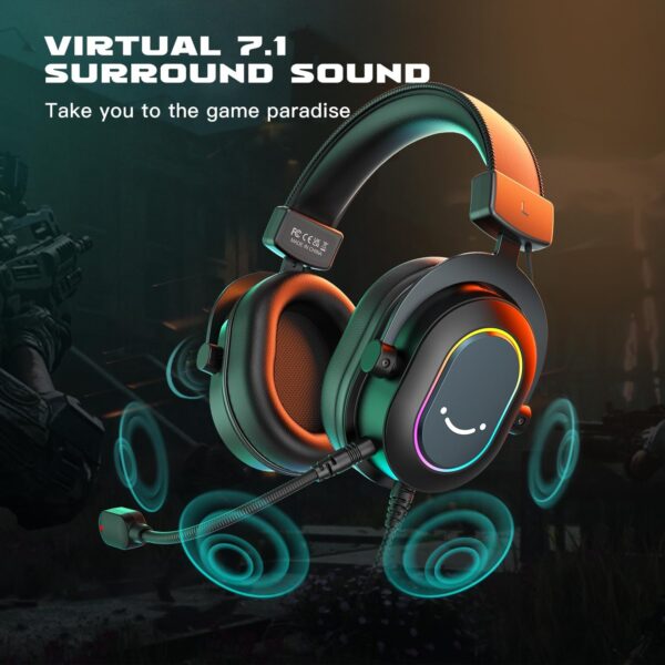 FIFINE Gaming Headset – Audífonos con micrófono y sonido envolvente 7.1 | Amazon - Imagen 9