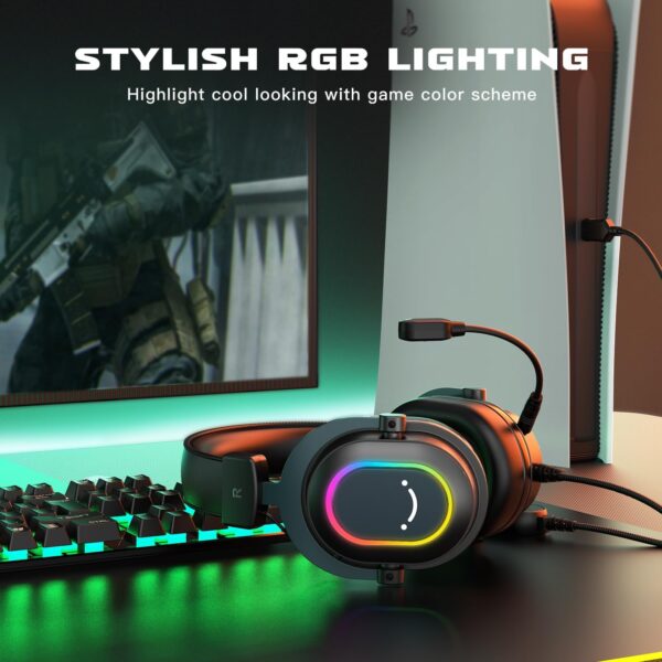 FIFINE Gaming Headset – Audífonos con micrófono y sonido envolvente 7.1 | Amazon - Imagen 6