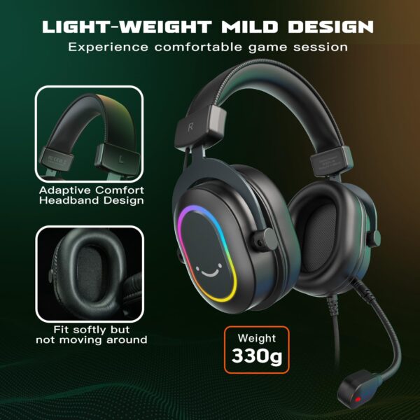 FIFINE Gaming Headset – Audífonos con micrófono y sonido envolvente 7.1 | Amazon - Imagen 3