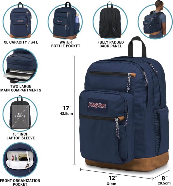 JanSport Cool – Mochila con funda para laptop de 15" azul marino | Amazon