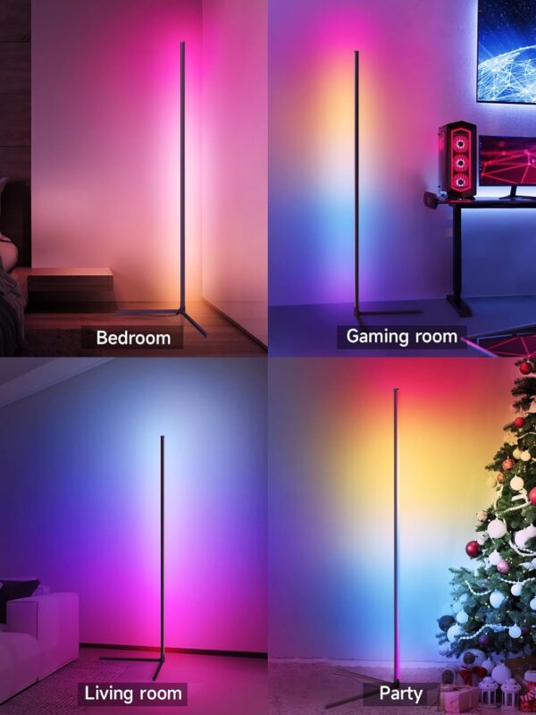 Lámpara de Esquina RGB LED con Control App, Sincronización Musical y 16 Millones de Colores | Amazon - Imagen 4