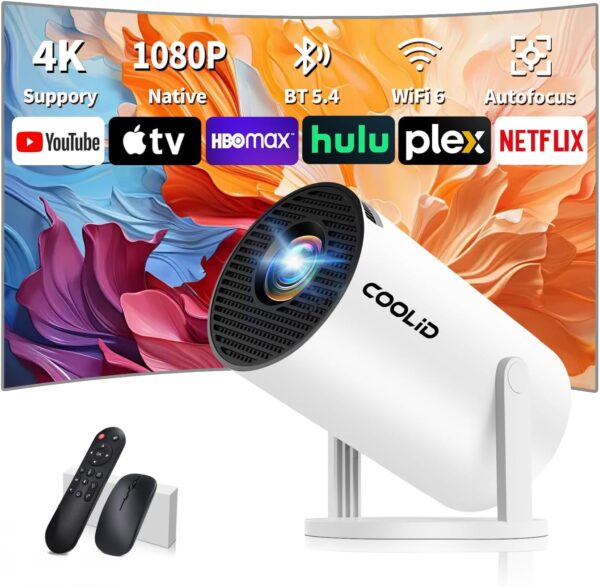 Mini Proyector – Soporta 4K/1080P, WiFi6, Bluetooth y rotación 270° | Amazon