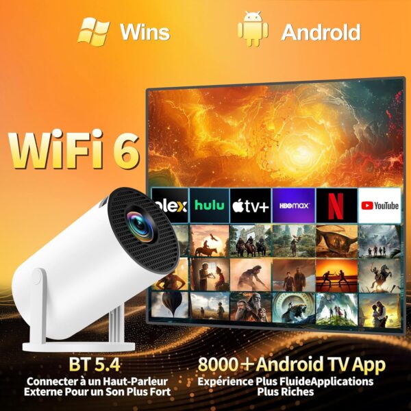 Mini Proyector – Soporta 4K/1080P, WiFi6, Bluetooth y rotación 270° | Amazon - Imagen 7