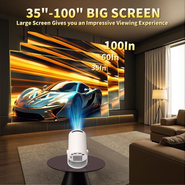 Mini Proyector – Soporta 4K/1080P, WiFi6, Bluetooth y rotación 270° | Amazon - Imagen 2