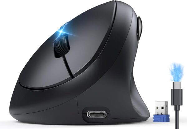 TECKNET Mouse Ergonómico Vertical Inalámbrico Bluetooth, Recargable, 4800 DPI Ajustable, Click Silencioso | Amazon