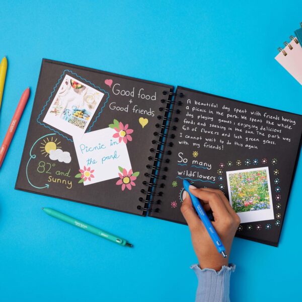 Pack de 6 plumas Paper Mate InkJoy Bright Gel 0.7 mm con tinta opaca de colores brillantes y grip cómodo para escritura suave y sin manchas. - Imagen 6