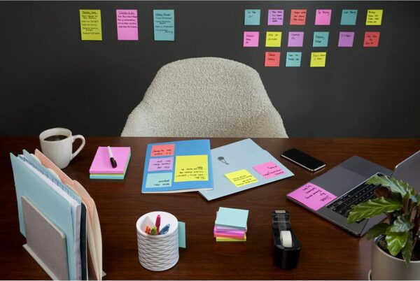 Post-it Super Sticky Notes, 3 x 3 in., 24 Pads, Supernova Neons Collection - Imagen 11