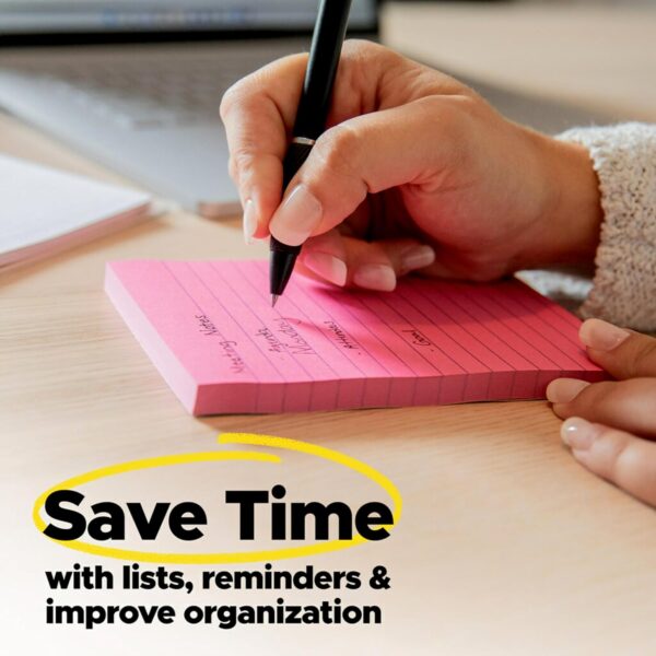 Post-it Super Sticky Notes, 3 x 3 in., 24 Pads, Supernova Neons Collection - Imagen 4