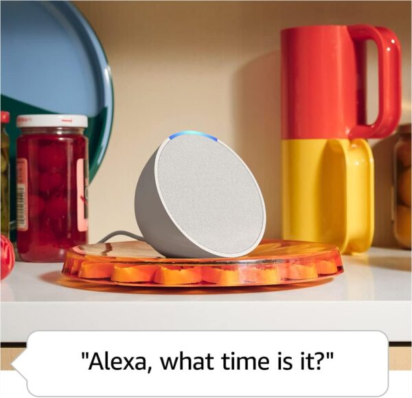 Amazon Echo Pop (Newest Model), Alexa Smart Speaker, Glacier White - Imagen 4