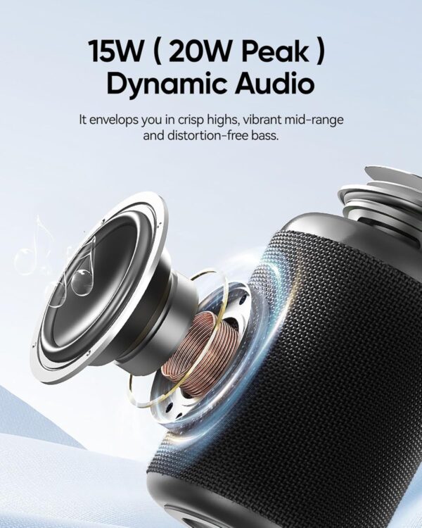 Portable Bluetooth Speaker – Altavoz inalámbrico con luces y sonido potente | Amazon - Imagen 7