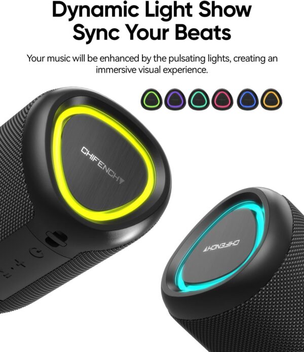 Portable Bluetooth Speaker – Altavoz inalámbrico con luces y sonido potente | Amazon - Imagen 6