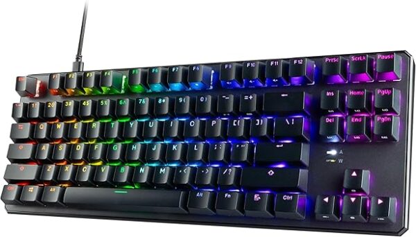 TECWARE Phantom+ Teclado Mecánico Gaming 87 Teclas TKL RGB con Switches Wraith Red | Amazon