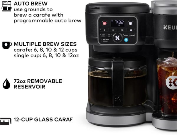 Keurig K-Duo Cafetera Hot & Iced con MultiStream, 72oz, Carafe y Single Serve | Amazon - Imagen 12