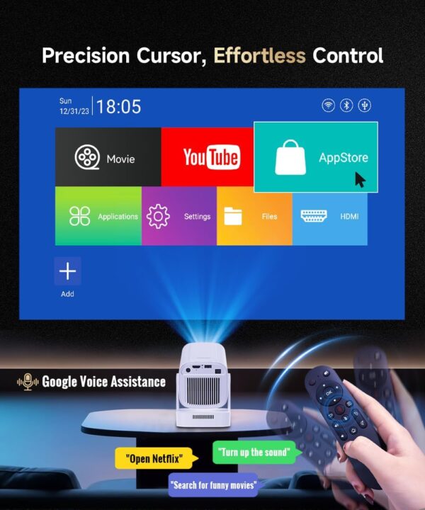 Mini Proyector Portátil WiFi 4K – Cine en casa, compatible con iOS, Android y HDMI - Imagen 3