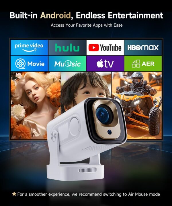 Mini Proyector Portátil WiFi 4K – Cine en casa, compatible con iOS, Android y HDMI - Imagen 2