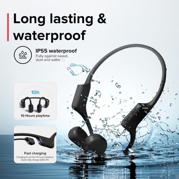 SUUNTO Sonic Open-Ear Bone Conduction Sports Headphone – Bluetooth Wireless, 10H Playtime, Waterproof | ✅andreasugiere