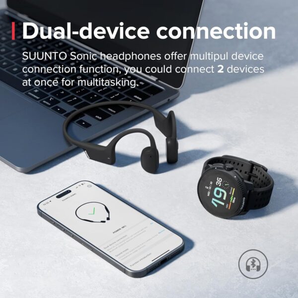 SUUNTO Sonic Open-Ear Bone Conduction Sports Headphone – Bluetooth Wireless, 10H Playtime, Waterproof | ✅andreasugiere - Imagen 4
